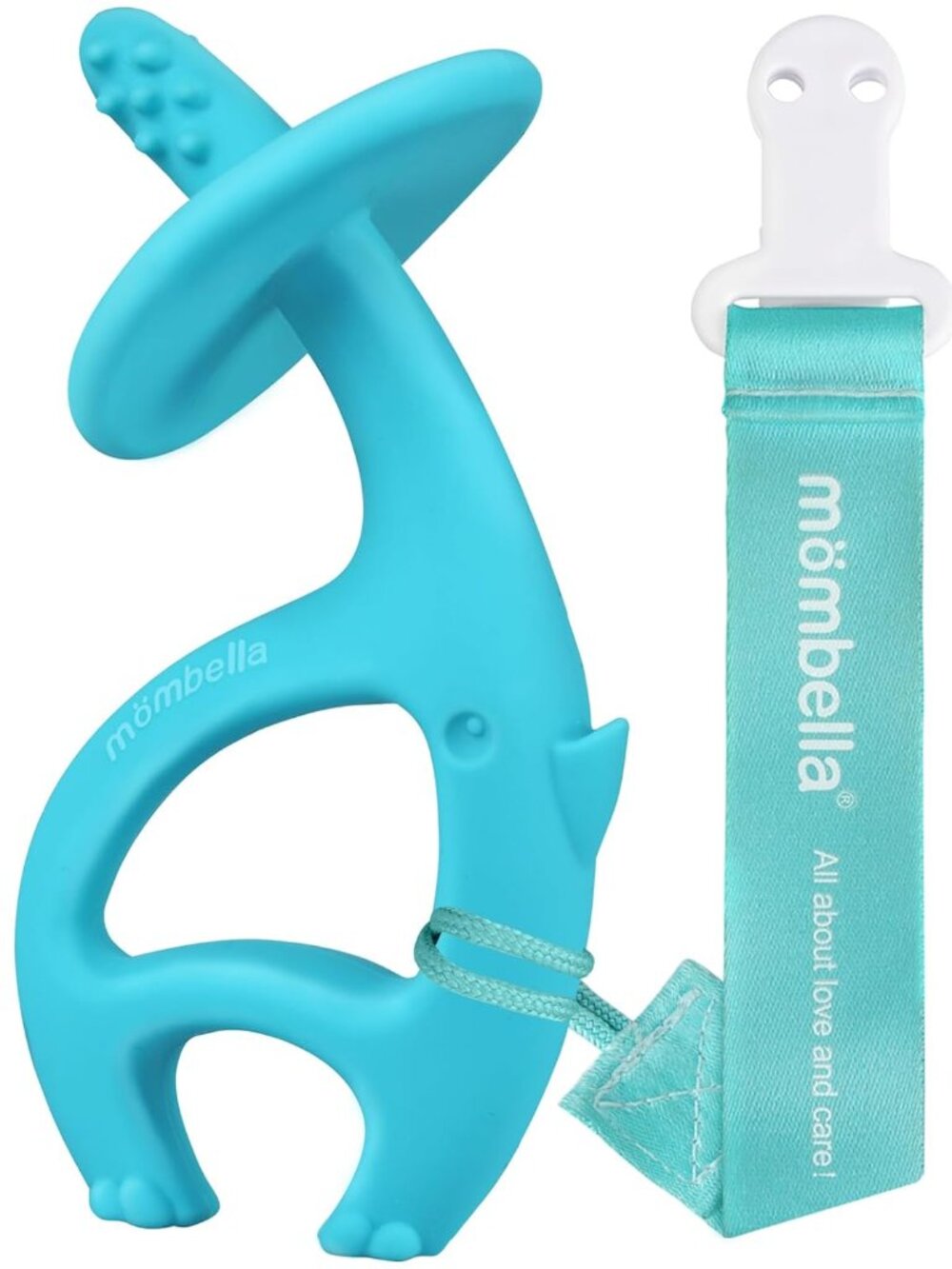 Baby Teething Toys for Babies 3-12 Months with Attachment to Clip, Elephant Baby
